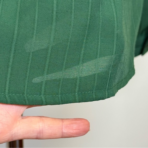 Maeve | Anthropologie Green Button-Up Lightweight Striped Blouse Women’s Size XS - Picture 9 of 11